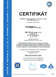 certifikat ISO 9001:2009